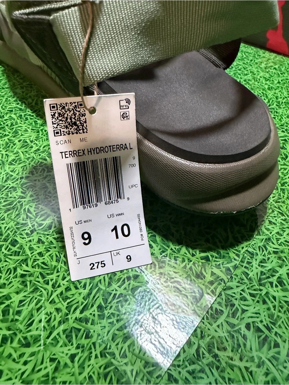 adidas Terrex Hydroterra Light Sandals JR8403 Olive Strata Tent Green Men’s Sz 9